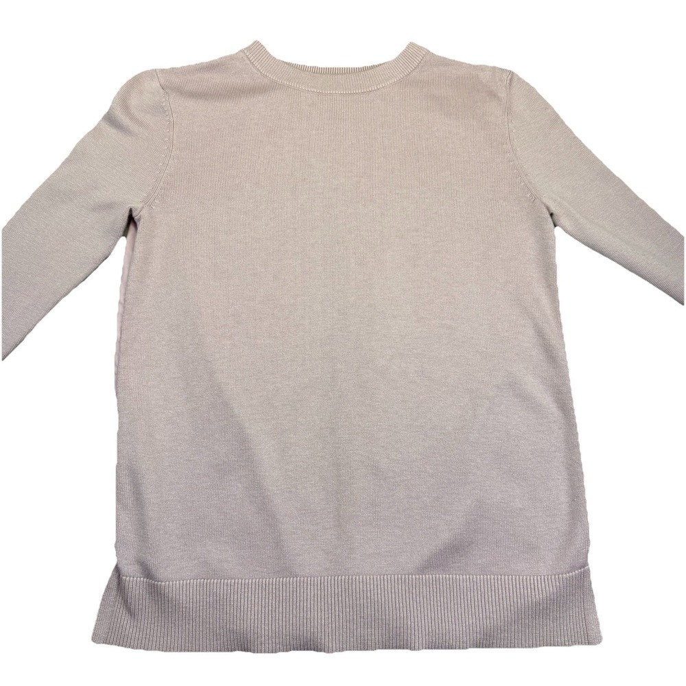 Lululemon Womens Cashlu Knit Sweater 8 Pink Waist Length Lightweight Open Back